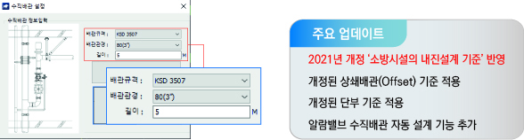 수직배관 설정 (평면도에 표시 되지 않은 수직배관 하중 계산서 반영)